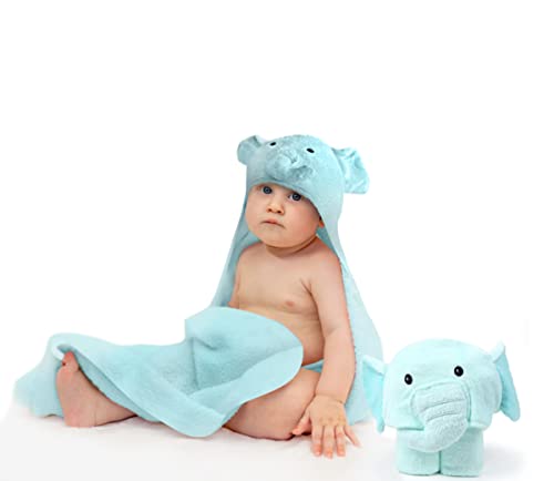 Toalla Bebe Recien Nacido - Capa de baño de algodón Suave y Absorbente - Toalla de baño Bebe como Regalos Bebes Recien Nacidos Originales-Accesorios Bebe para baño y Cosas para Bebes recién Nacidos