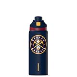 Hydrapeak x NBA Officially Licensed Denver Nuggets Oasis 32 oz Water Bottle with Chug Lid Push Button, Stainless Steel Water Bottle No Straw, 32 oz Insulated Water Bottle