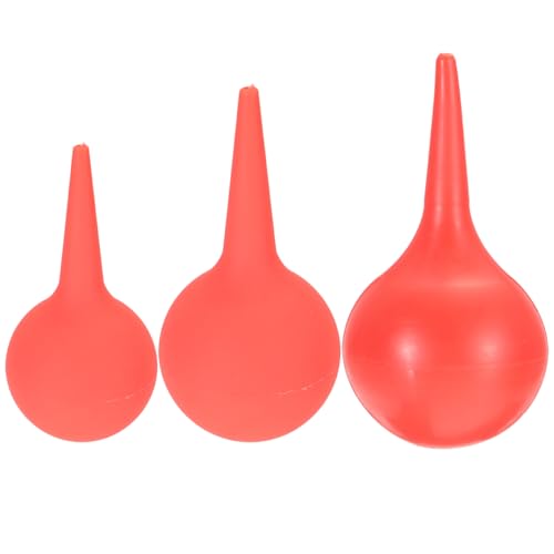 MILISTEN Lot de 3 ampoules en caoutchouc pour lavage des oreilles ou du nez Rouge 30 ml / 60 ml / 90 ml