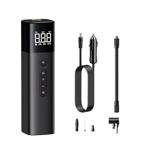 Compresor de aire portátil para coche y moto con pantalla LCD digital