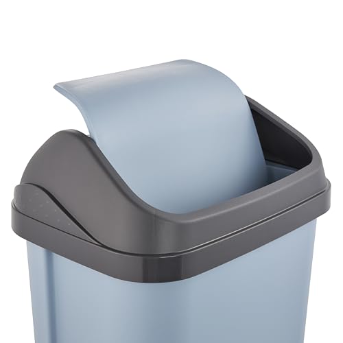 Image of keeeper 1030768000000 Trash Can, Plastic, nordic blue