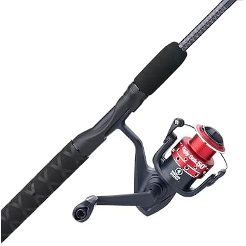 Ugly Stik 50th Anniversary Spinning Reel and Fishing Combo, 6’6”, 2-Piece, Medium Power Rod, Strong and Sensitive, Ergonomic Reel Seat, Durable Guides