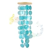 Capiz Shell Wind Chimes,Outdoor Wind Chimes,Coastal Style Decoration,Suitable for Indoor and Outdoor,Garden Decoration,The Sest Gift for Wind Chime Enthusiasts