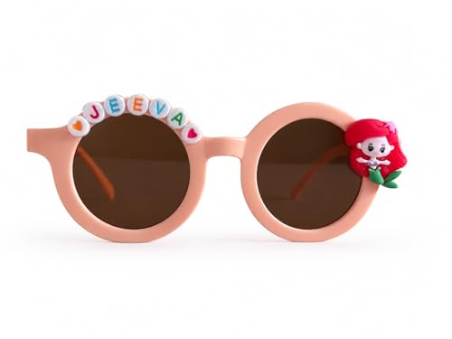 Image of PLAS ART STUDIO Customised round sunglasses Kids Sunglasses Get Kids Name on Frame For Girls & Boys. (Recommended Age 2+)