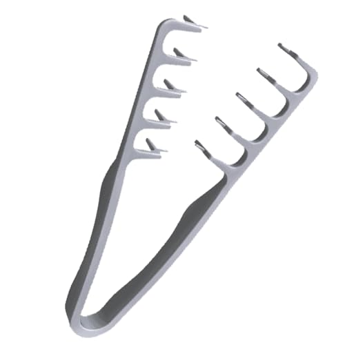 Spazzola a denti larghi con texture, robusta in ABS per volumizzare i capelli, strumento per sollevare le radici e creare styling eleganti, accessorio per barba e capelli - Grigio 1 pezzo