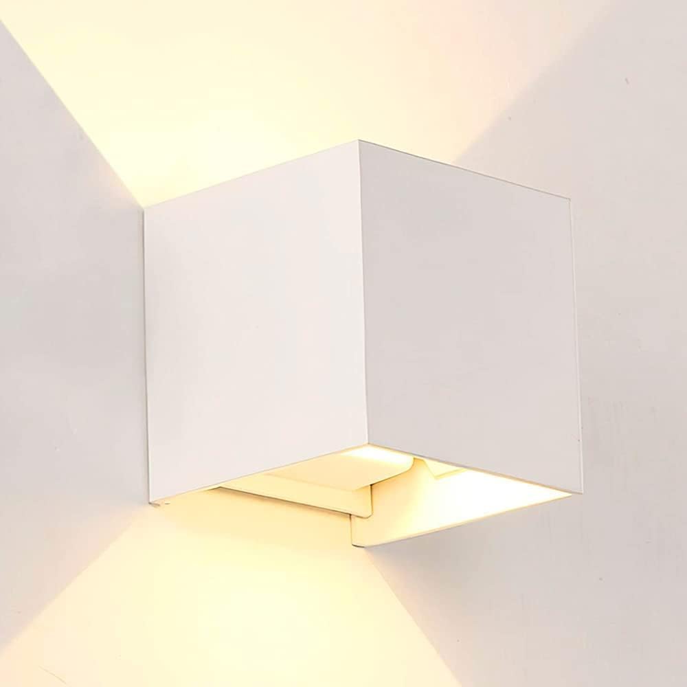 LED wandlamp Indore, wandlamp van metaal/glas in mat nikkel, wandspot met lichtkegel, 6 watt, 600 lumen, 3000 K, binnenwandlamp met up&down effect LED wandlamp Indore, wandlamp van metaal/glas in mat nikkel, wandspot met lichtkegel, 6 watt, 600 lumen, 3000 K, binnenwandlamp met up&down effect