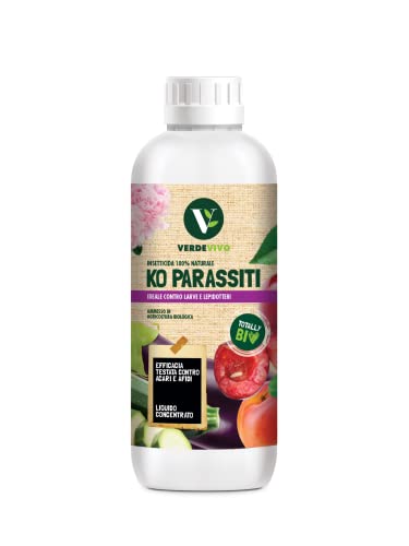 VerdeVivo Insecticida natural para plantas a base de ortiga - 1Lt. KO PARASSITI Antiparasitario para plantas ideal también como insecticida para rosales, huertos y frutales.