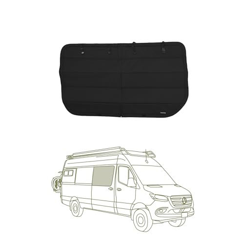 VanEssential Insulated Stealth Blackout Magnetic Window Cover Designed for Mercedes-Benz NCV3 & VS30 (Van Years 2007 to Current), Sliding Door (Bare Metal Window Frame Only), Black