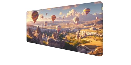 Tapis de souris montagne de grande taille avec bords cousus renforcés D1-881