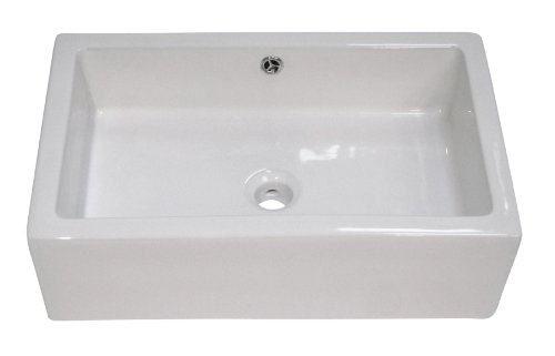 Alfi Brand Ab2214 Rectangular Farmhouse Apron Front Ceramic Bathroom Sink Basin, White #TOP6