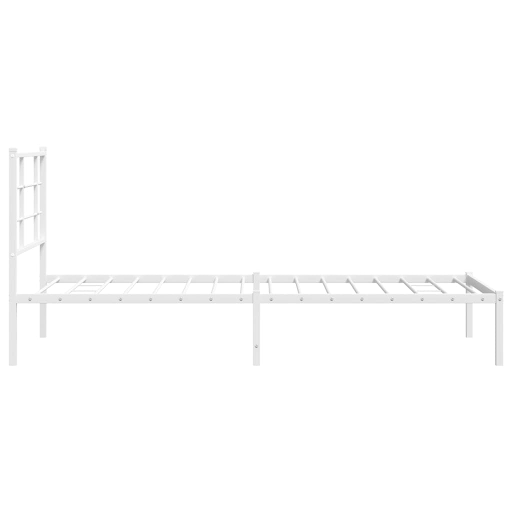 Fotelik dziecięcy z metalowym zagłówkiem, biały, 90 x 200 cm