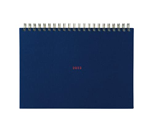ラボクリップ 手帳 2023年 A5 マンスリー スケッチ 帆布 ネイビー 2312T01-NV