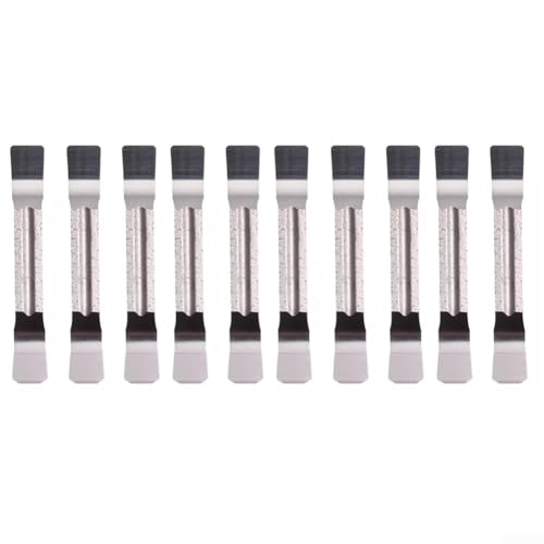 Carbide CNC Grooving Insert MGGN300-JMK10, 3mm Thick, 0.4mm Tip Radius, for Aluminum Copper Brass Bronze, Dual Cutting Edges, Compatible with MGEHR/MGEHL Toolholders, 10-Pack