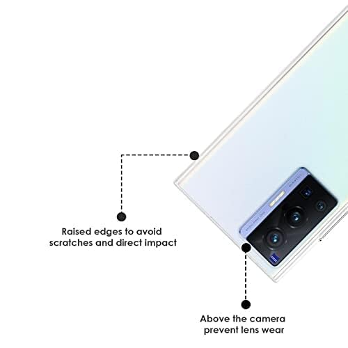 Image of NISHTECH for Vivo X70 Pro 5G Premium Transparent Hybrid Soft Slim Dust Proof Back Case Cover Silicone with Camera Protection