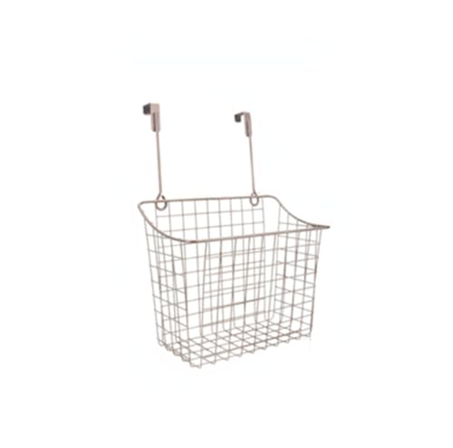 壁に付けられる バスケット 吊り下げ ドアハンギングラック 多機能 キッチン ベッドサイド 下げ ボックス 雑誌 下げ ガーデニング 鉢植え 下げ 通気性デザイン 棚下 多目的水切り ルーム用品 小物 散らかるオーガナイザー 収納 (23*11*17,シャ