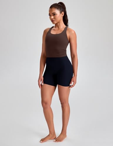 Image of HeyNuts Longline Zeal Bras Medium Impact Wirefree Sports Bras Workout Crop Tank Tops with Removable Pads, A-D Cups