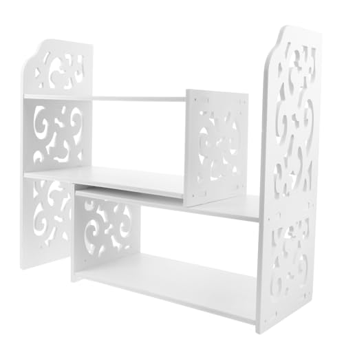 HEALLILY Combinazione Libreria in Legno Scrivania Organizer Compatto e Salvaspazio Scaffale da Ufficio per Studenti Dormitorio e Design per Scrivania Storage