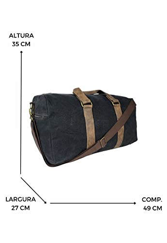 Mala de Mão Bolsa Transversal de Lona Lenna's A014 Preta