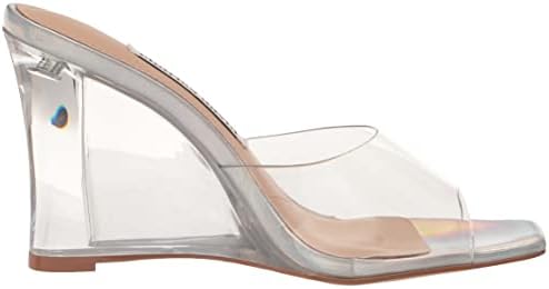 CHARLES DAVID Women's Espy Wedge Sandal, Clear, 5.5 | Image 5