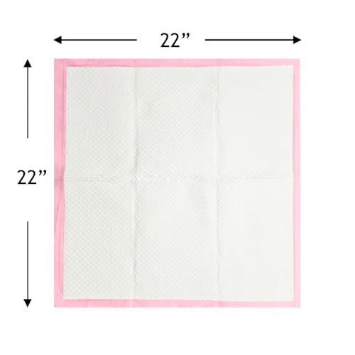 Image of Pink Puppy Pee Pads, 400 Count - 22 x 22 Inch Dog Potty Training Pads, Leak-Proof Quick Absorb 6-Layer Design for Pet Pissing Weewee Training, Ideal for Puppies, Cats, Rabbits, and Guinea Pigs