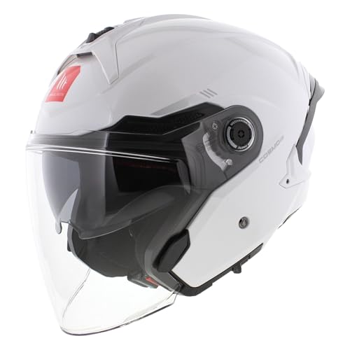 MT Helmets Cosmo SV – Casco Moto Jet Sport con Visor Solar Retráctil, Pantalla de Extracción Rápida Patentada, Interior Lavable y Preparado para Intercomunicador UCS | Homologado ECE 22.06 & DOT