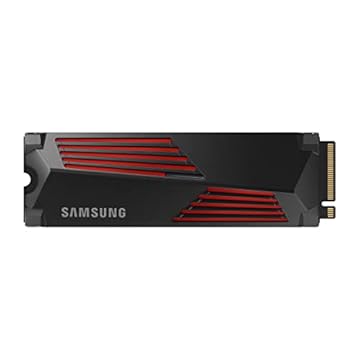 SAMSUNG 990 PRO com dissipador de calor SSD 2TB PCIe 4.0 M.2 disco rígido interno de estado sólido, velocidade mais rápida para jogos, controle de calor, armazenamento direto e expansão de memória, compatível com Playstation5, MZ-V9P2T0CW