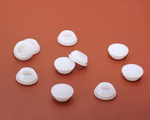 Image of ONLYKXY 10 Pcs Clear Silicone Round Snap in Type Locking Furniture Hole Plugs Button Protective Cover Cap Head,Universal (18mm /0.7inch)