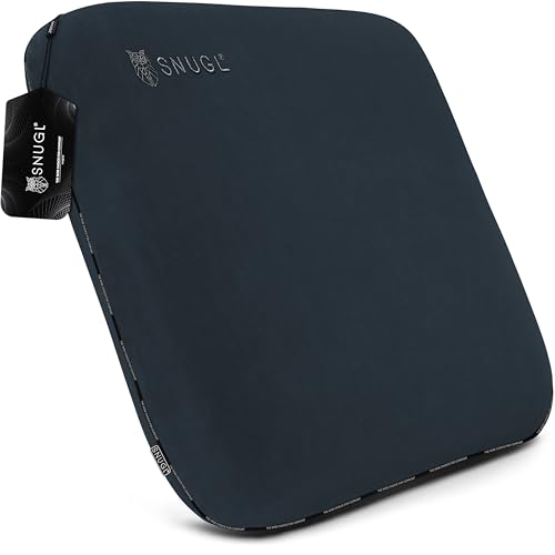 SNUGL Cojín de Sofá Espuma Viscoelástica – Retención de Forma, Terciopelo Hipoalergénico, Soporte Ergonómico, Funda Extraíble y Lavable, Ideal para Hogar y Sofá (Gris Oscuro)