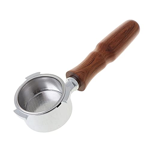HMEILI Máquina de café espresso de acero inoxidable Manija 5 1 mm Soporte de filtro sin fondo Portafiltro sin fondo… - Imagen 4