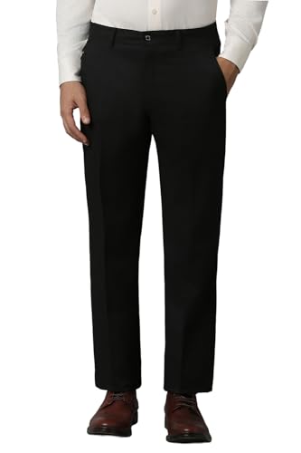 Image of Louis Philippe Men's Regular Fit Mid Rise Pants
