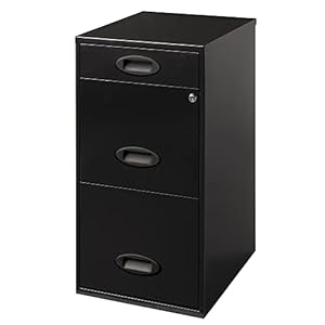 Realspace soho 18d 3 drawer organizer vertical file cabinet black  urban country home decor