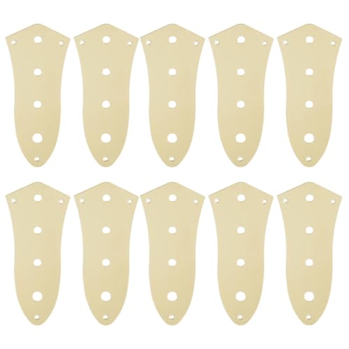 10 Pcs Bass Guitar Control Plate for Jazz Bass Part Gold Mirror Suace 4 Hole