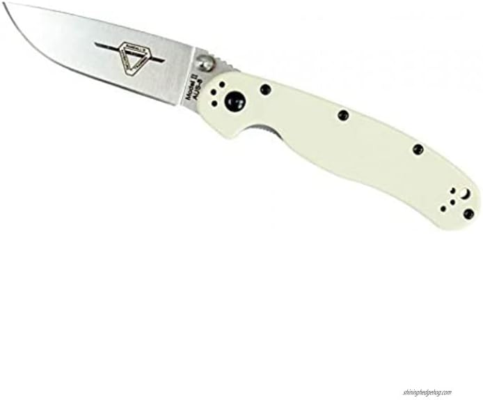Limited Edition Ontario 8862 RAT2 Folder - Bone Color Handle/Satin AUS8 Blade
