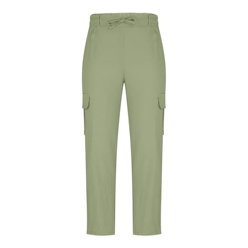 Mens Linen Cargo Pants Summer Casual Elastic Waist Pants Relaxed Fit Beach Yoga Travel Lounge Trousers with Pockets3