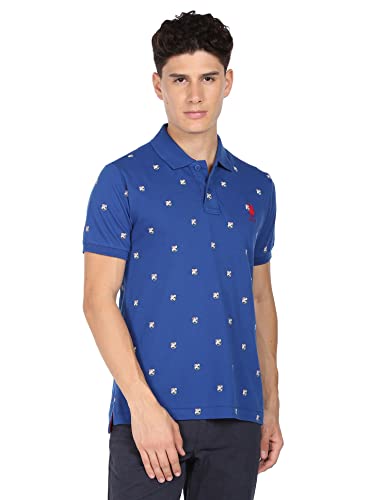 Image of U.S. POLO ASSN. Men Shield Print Polo Regular Fit Shirt
