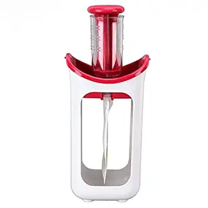 Set of 2 Baby Food Processor, Manual Portable Anti Slip Baby Food Maker Silicone Puree Squeezer for Home for Restaurant for Kitchen(red)