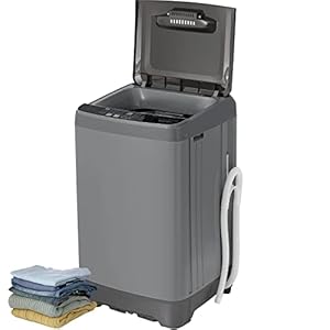 Fully Automatic Portable Washing Machine, 1.8 cu. ft., 16lb Capacity, 10 Smart Cleaning Programs, Water Inlet and Drain Pump