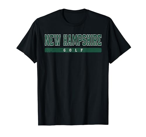 New Hampshire Golf Green Vintage Text T-Shirt