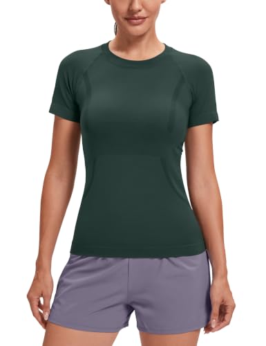 Image of MathCat Seamless Short Sleeve Workout Tops for Women