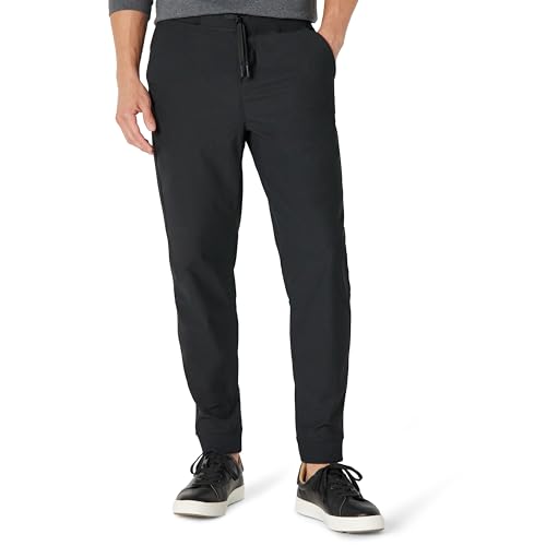 Amazon Essentials Mens Slim-Fit Travel Stretch Jogger Trousers Black XS