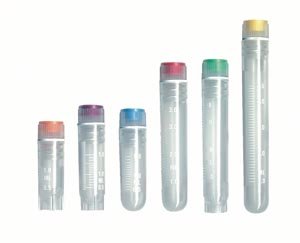 Simport Cryovial T311-3 Polypropylene Vial with Silicone Washer Seal and Internal Threads, Round Bottom, 2ml Volume (Case of 1000)