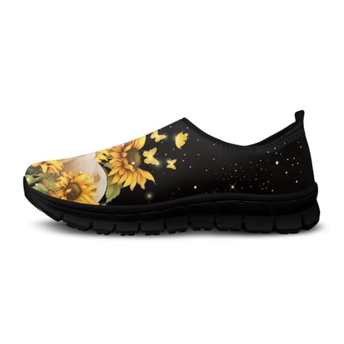 JoyLamoria House Flowers Animal Design Shoes for Women Lightweight Soft Fashion Holiday3