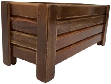 Jardineira Floreira de Madeira Ripada Decorativa (50cm)