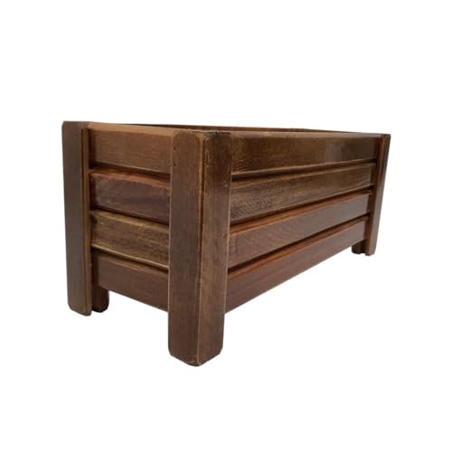 Jardineira Floreira de Madeira Ripada Decorativa (50cm)