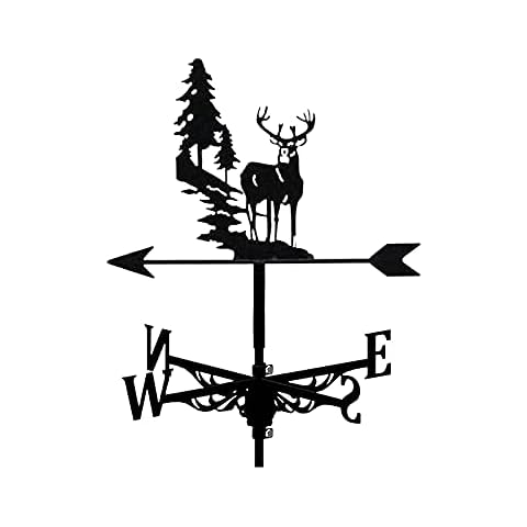 Metal Animal Weathervane, Creative Weathervane, Retro Garden Decorative Weathervane, Roof Mounted Weather Vane, Wind Direction Indicator for outdoor Yard Roof Farmhouse Decorative Cover