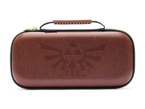 Image of PowerA Protection Case for Nintendo Switch 2 - Hyrule Crest, Officially Licensed, Protective Storage, Holds up to 9 Game Cards and 2 microSD Express Cards, Integrated Play Stand