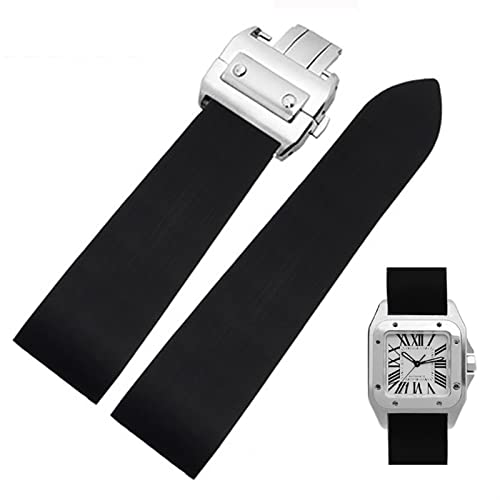 Bracelet caoutchouc 25mm pour Cartier W2020007 agate - 2