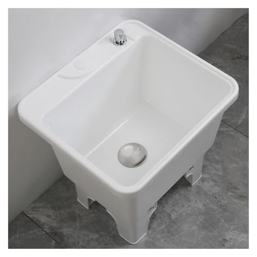 Cubo de fregona utilitario, fregadero de plástico para uso comercial, estación de lavado independiente para una limpieza eficiente