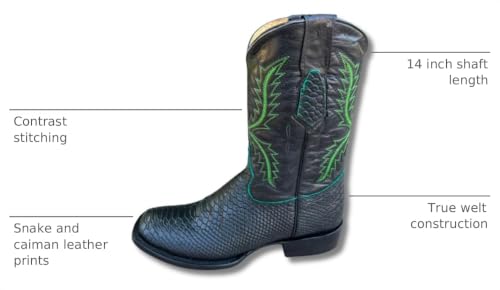 Image of Men's Alex Western Cowboy Boots Square Toe Pull On