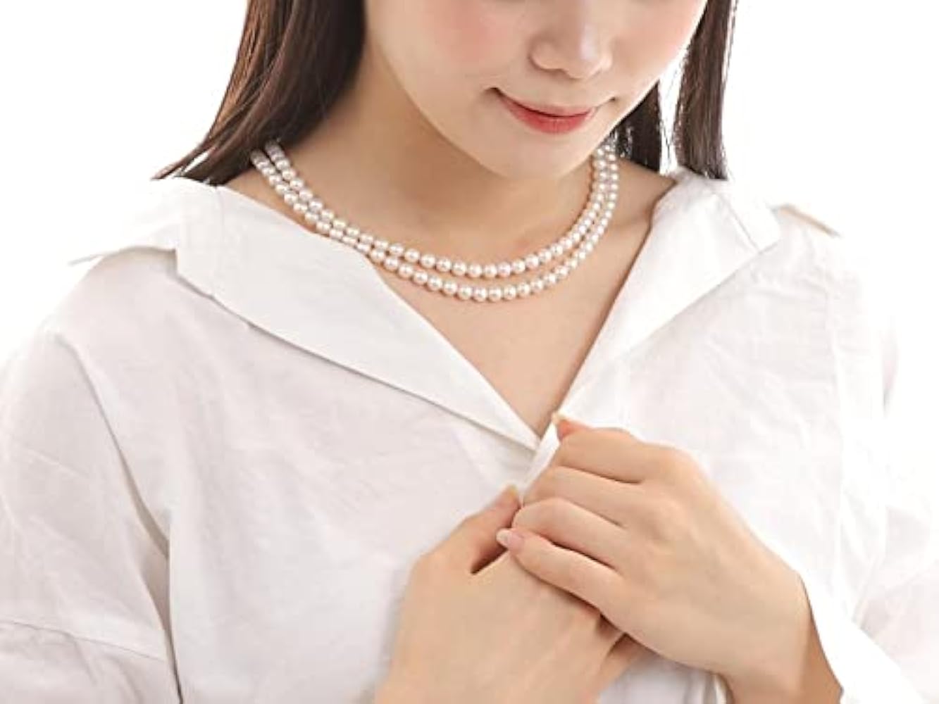 アコヤ真珠 あこやパールネックレス セミロング 二連 本真珠ネックレス 楽天市場】パールネックレス アコヤ本真珠 パール ネックレス